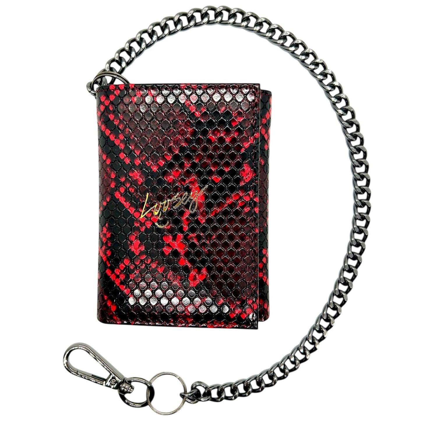 Loosey Loves You Snake Skin Chain Wallet
